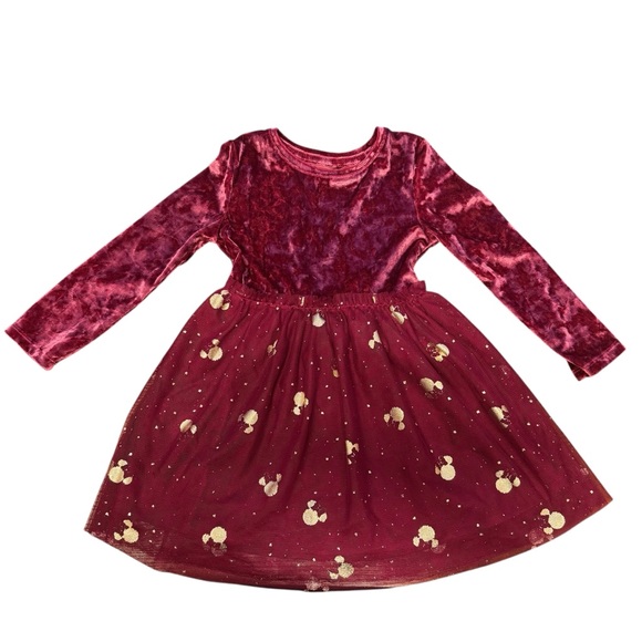 Burgundy Velvet Dress with Silver Accents - Picture 3 of 8